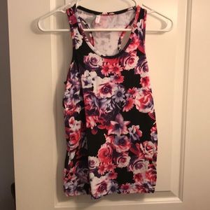 Floral racer back tank